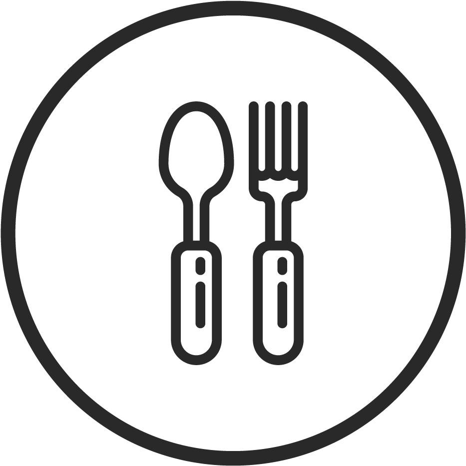 Melamine Fork & Spoon - Circle (1250x1250)