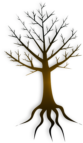 Roots Clipart Tree Trunk - Akar Pohon Animasi (370x640)