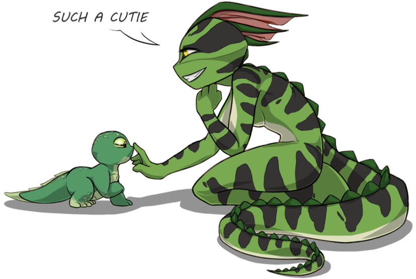 Too Much Cute By Suzumeshu - Tmnt Oc Crocodile (1002x798)