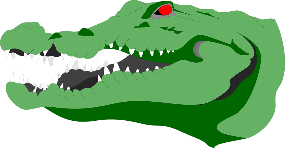 Head Clipart Crocodile - Crocodile Illustration (958x498)