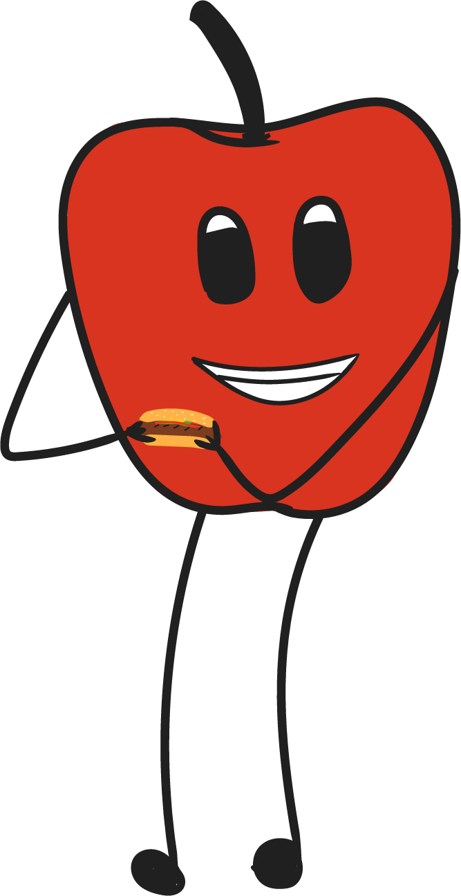 Happy Apple Burgerpng - Happy Apple Burgerpng (667x1295)