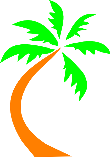 Palm Tree Clip Art At Clker - Coqueiro Havaianas Png (420x598)