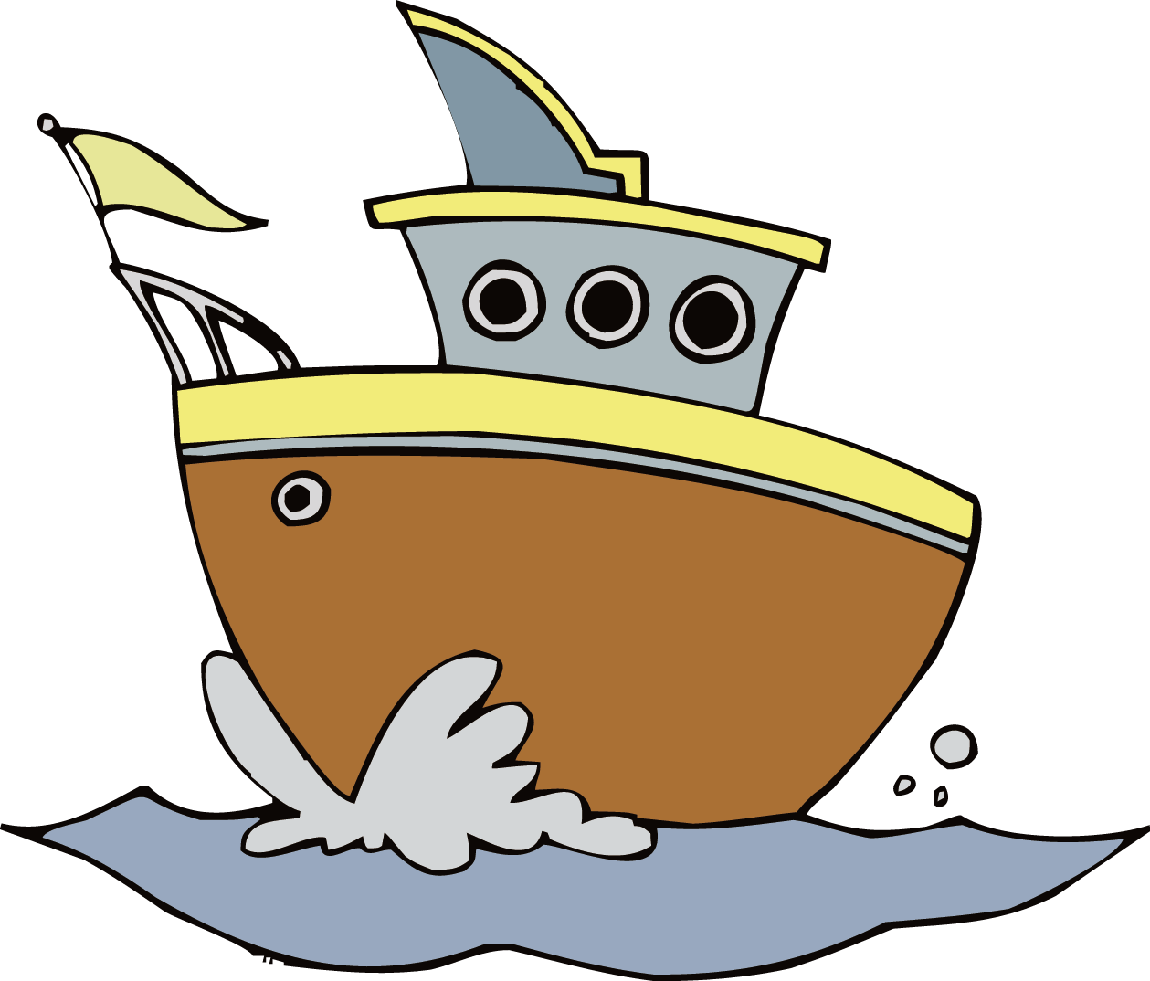 Cartoon Ship Clip Art - Moving Ship Cartoon (1259x1074)