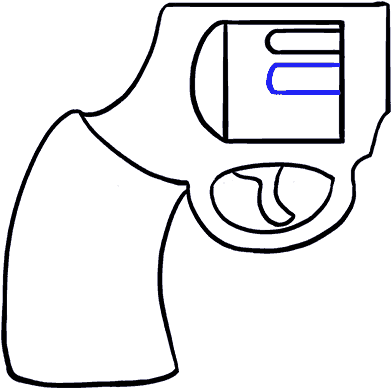 How To Draw Cartoon Revolver - Weapons Draw (678x600)