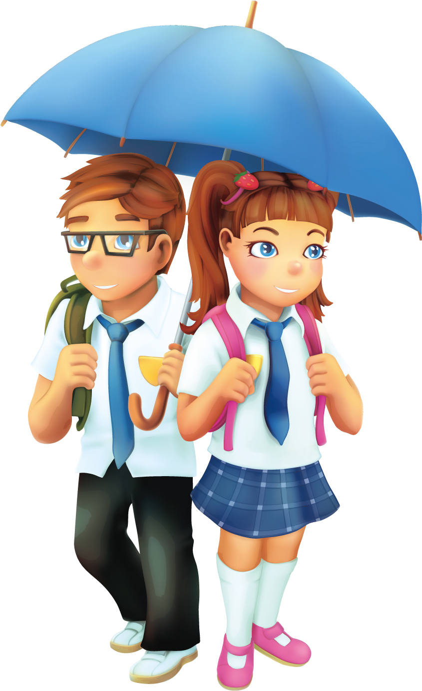 Umbrella Stock Photography Boy Girl - Cartoon Boy With Umbrella (1500x1500)