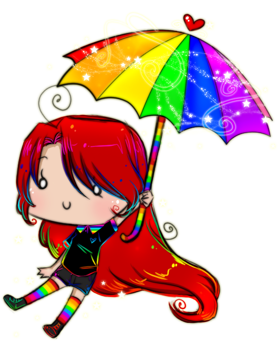 Little Rainbow Girl By Oomizukyoo - Rainbow Girl (606x804)