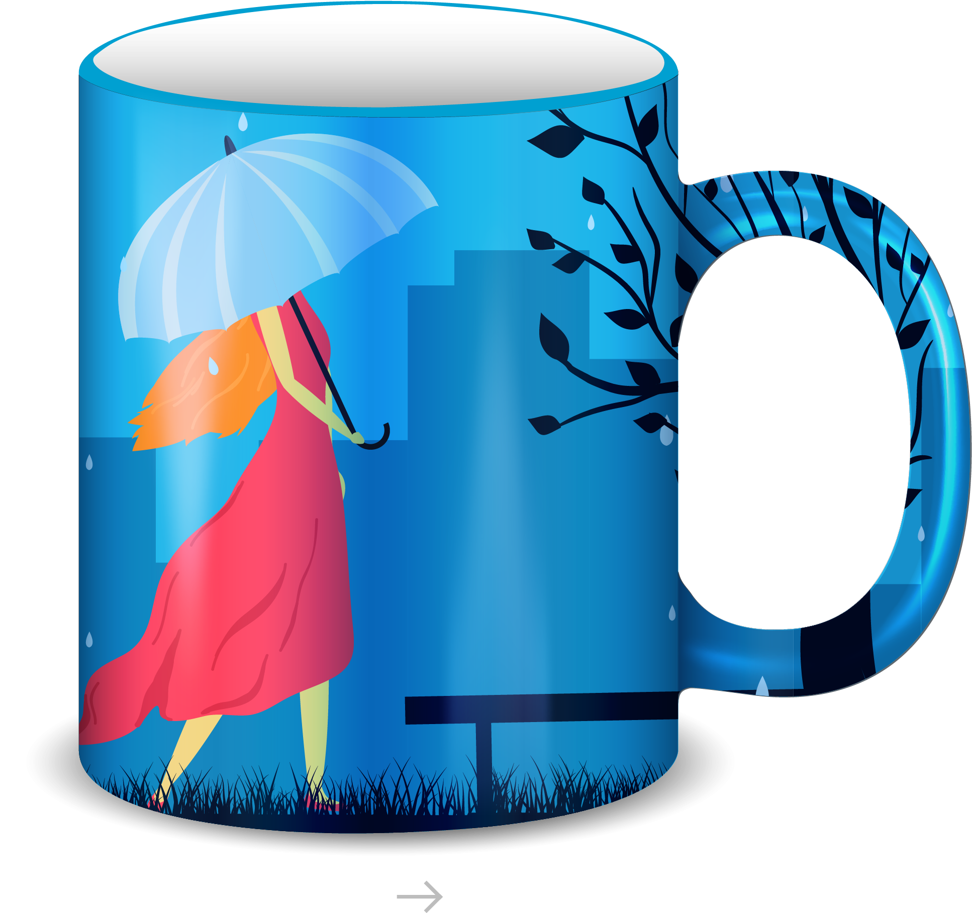 Mug Umbrella Cup - Mug Design Templates Free Download (2083x2083)