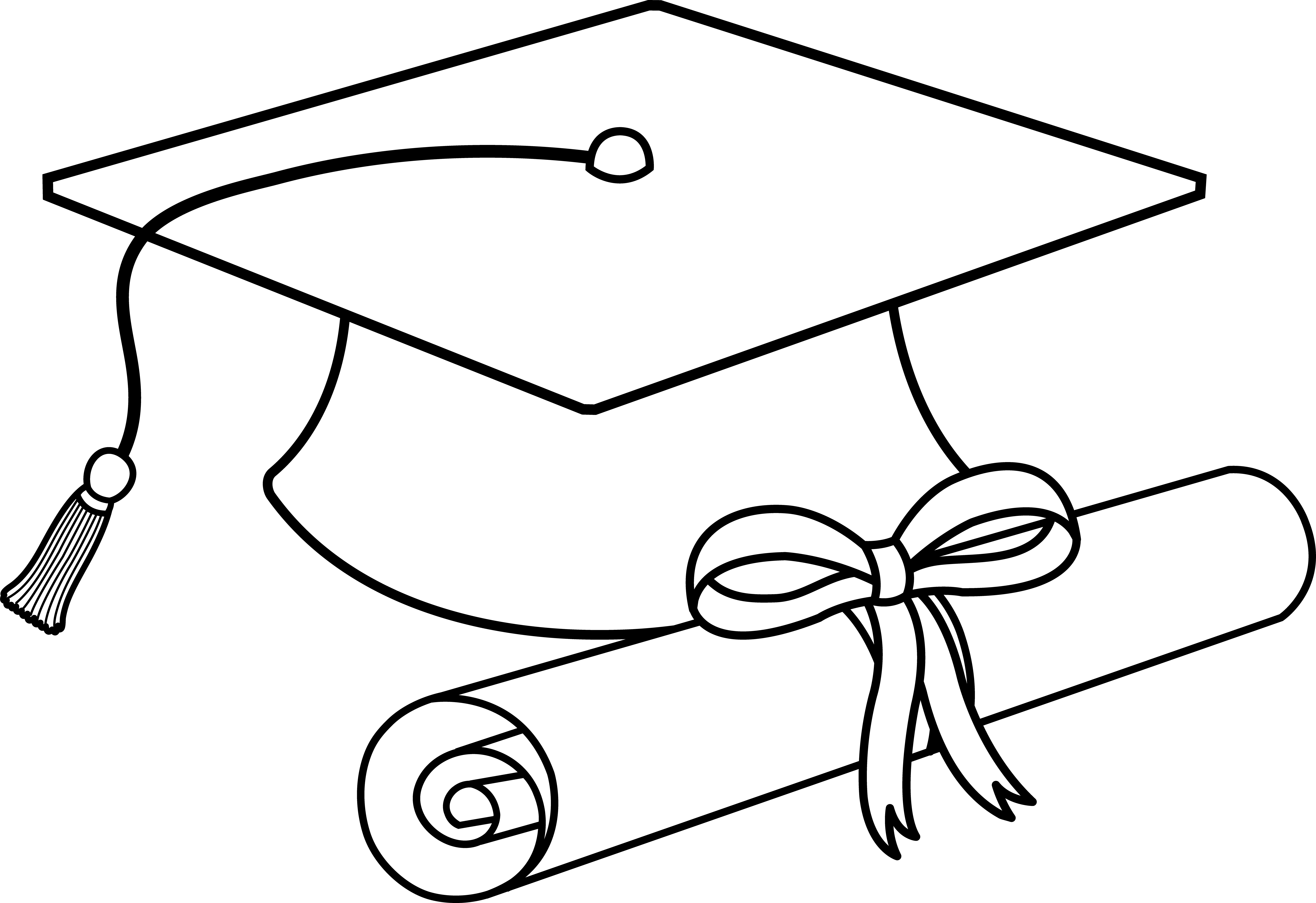 Free High School Graduation - Clip Art (7334x5034)
