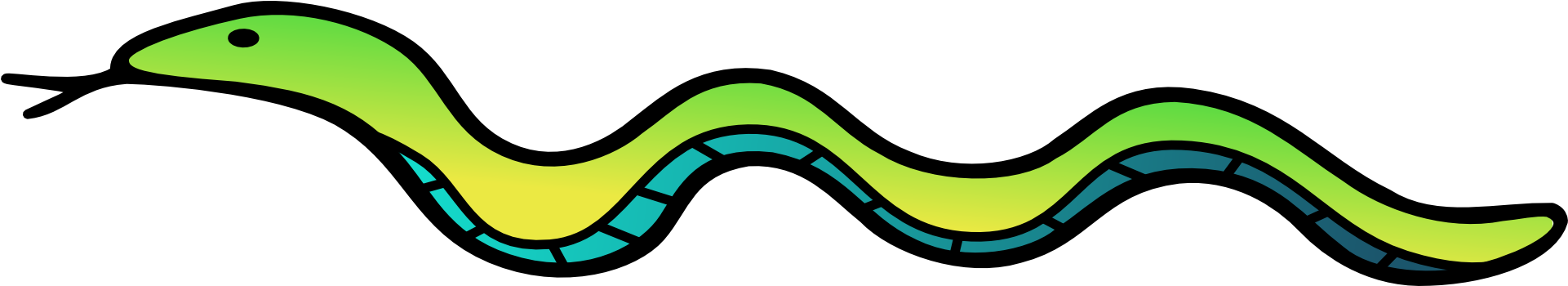 Snake Animation Clip Art - Outline Of A Snake (1920x960)