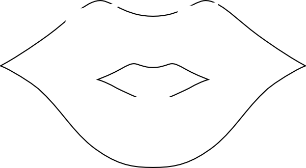 Mouth - And - Tongue - Clipart - Black - And - White - White Lips Clipart (600x330)