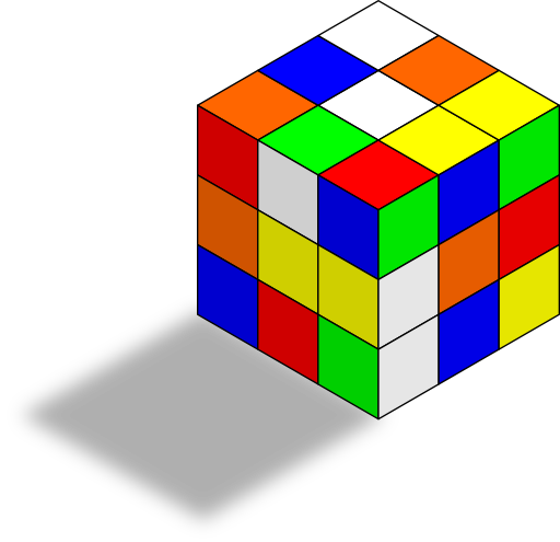 Rubiks Cube - Clip Art Of Cube (512x495)
