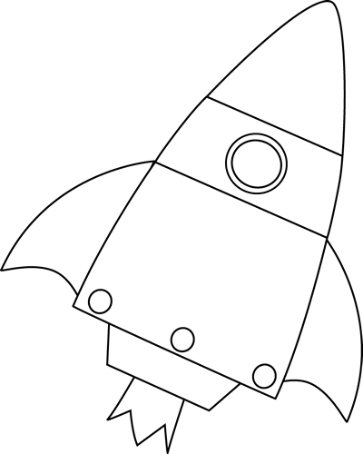 Black And White Rocket Blasting Off - Chalk Astronaut Clipart Black And White (400x500)