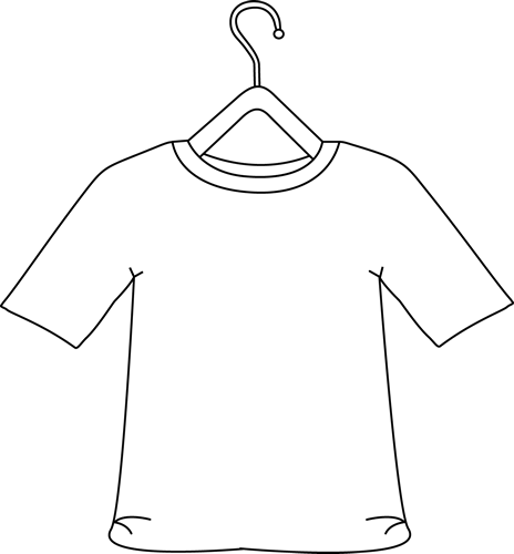 Back Gallery For Clothes Hanger Clip Art 0rulum Clipart - Shirt In A Hanger (464x500)