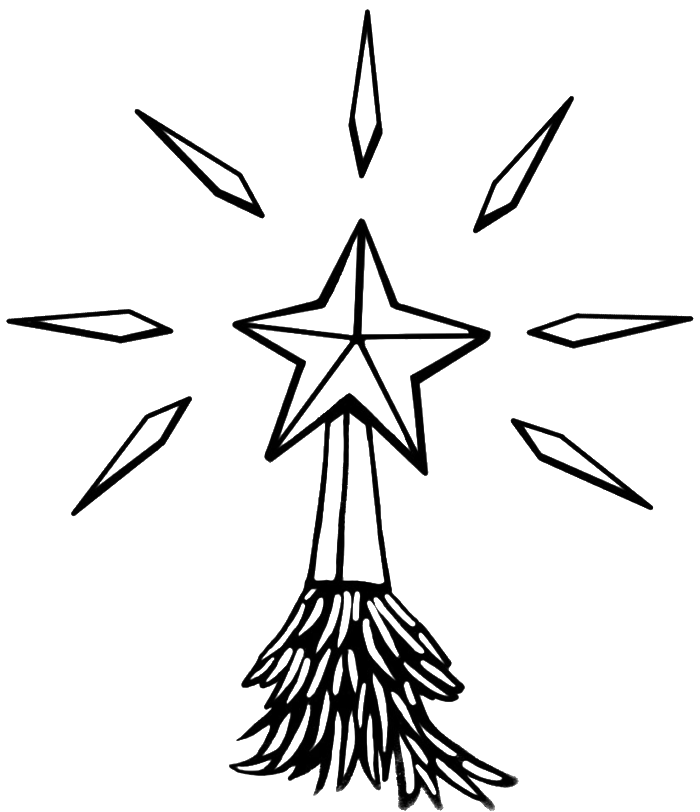 Coloring Pictures Shine Christmas Star Coloring Pages - Coloring Book (700x812)
