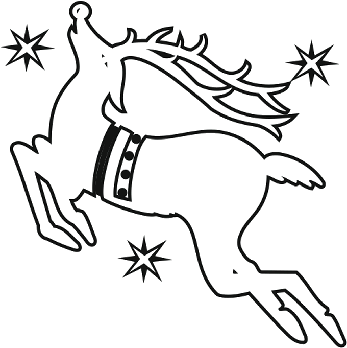 Reindeer Flying Colouring Pages - Flying Reindeer Coloring Pages (800x919)