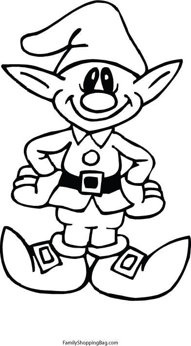 Funny Biz Christmas Elf Cartoon - Elf Coloring Pages (393x711)