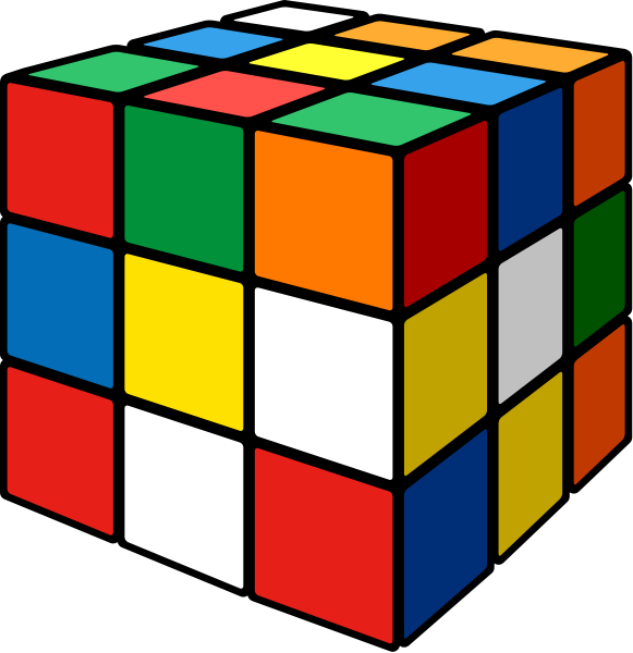 Rubiks Cube Mix1-3d - Rubik's Cube Vector Png (581x600)