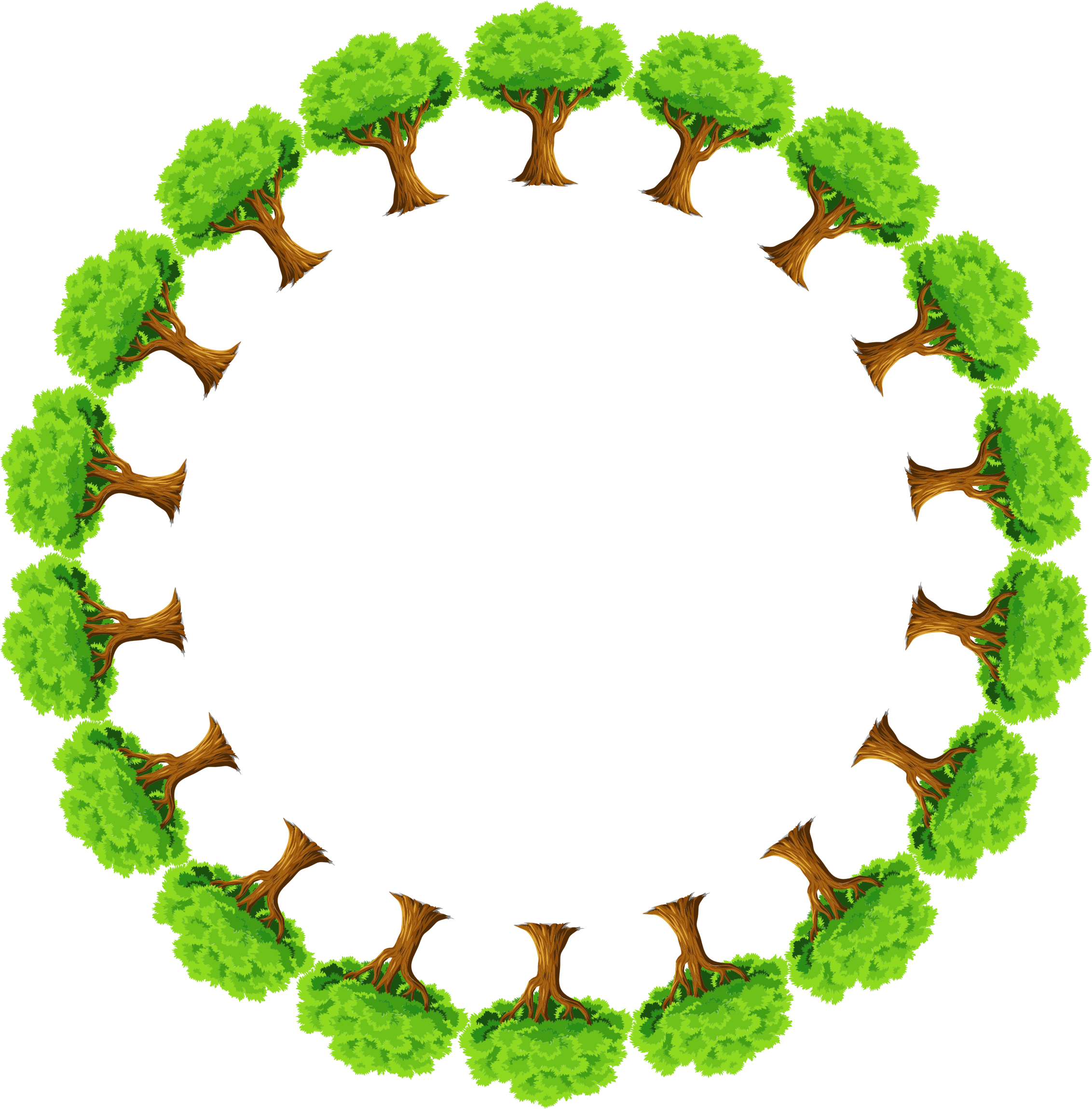 Big Image - Green Round Frame Png (2264x2300)