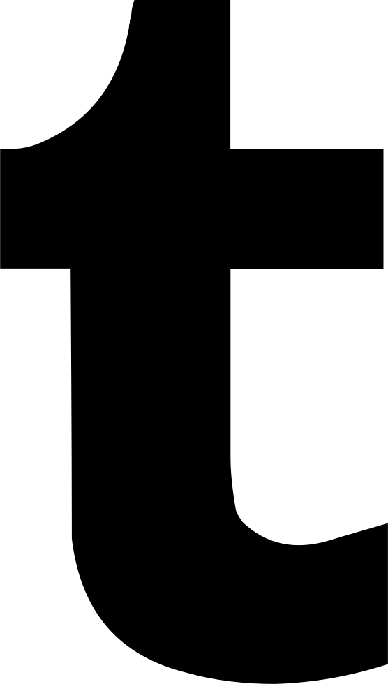 Tumblr Logo Comments - Black Tumblr Logo Png (556x980)