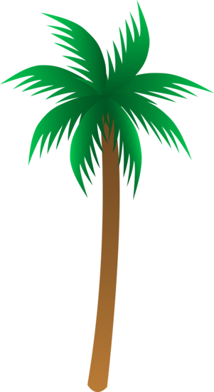 Palm Tree Clip Art No Background - Palm Tree Clip Art Vector (301x550)