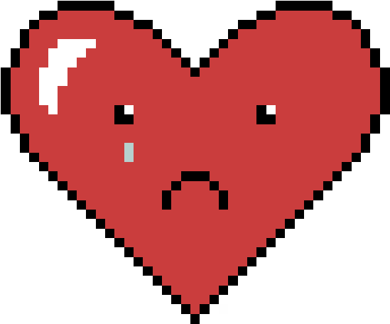 “ Look At This Sad Lil Heart - Bt21 Cross Stitch Pattern (600x507)