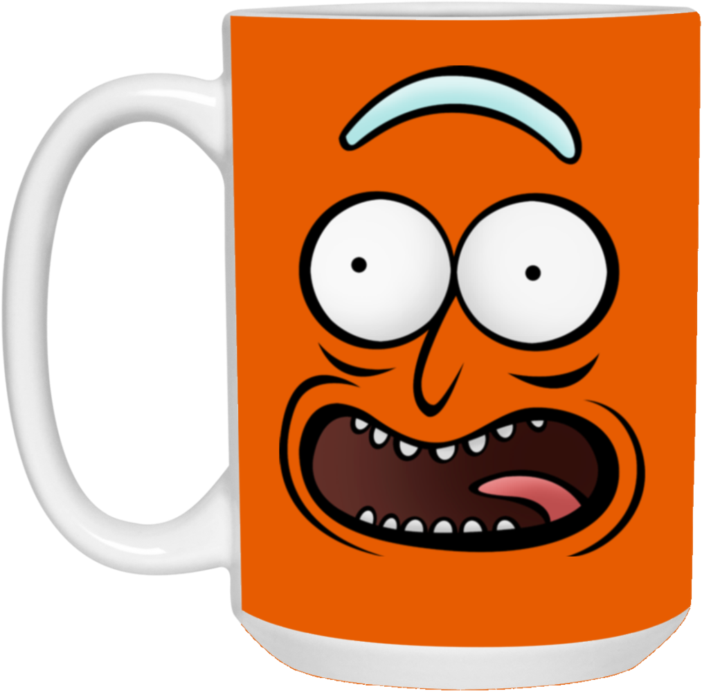 Rickz Pickles Funny Face Emoji Rick Mug Cup Gift - T-shirt (1024x1024)