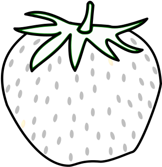 Tux Paint Strawberry-color - Line Art (500x354)