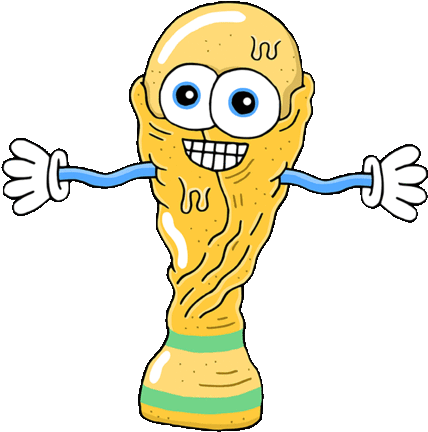 World Cup Dancing Sticker By Sam Taylor - Soccer Champion Cartoon Gif (479x480)