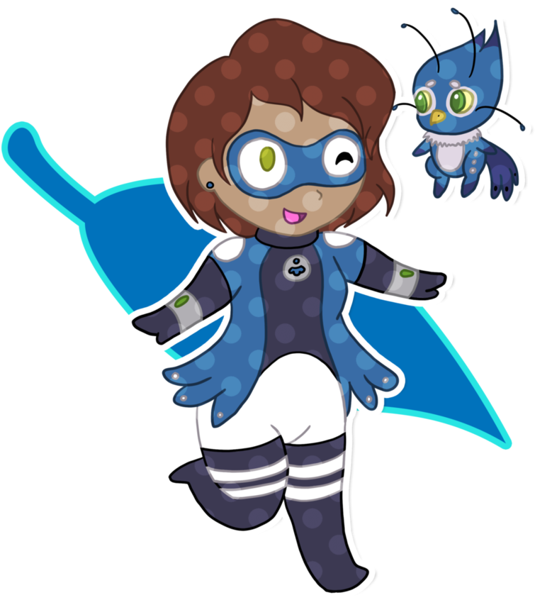 Comm Ml Chibi Blue Jay By Mevrouwroze - Miraculous Ladybug Kwami Blue Jay (840x951)