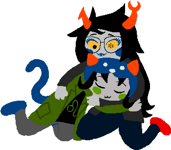 A Vrisnep Hug For Anon Good Content Here Tonight - Vriska X Nepeta (371x336)