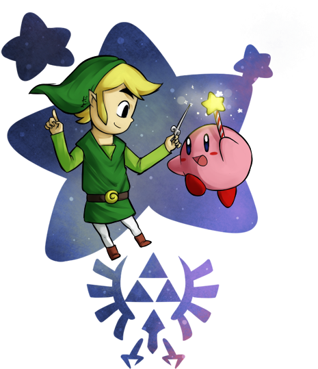 Wind Waker Link And Kirby By Icy-snowflakes - Link (600x600)