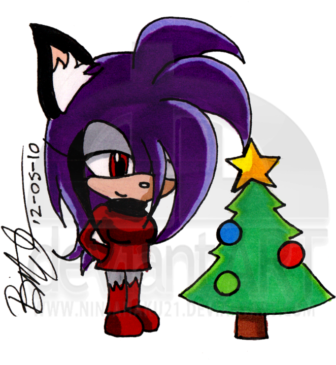 Naomi Christmas Tree By Ninjahaku21 - Cartoon (900x728)