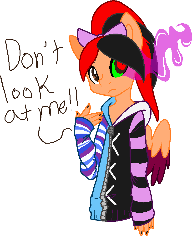 Mlp/base/don't Look At Me By The Meme God - Cartoon (868x1056)