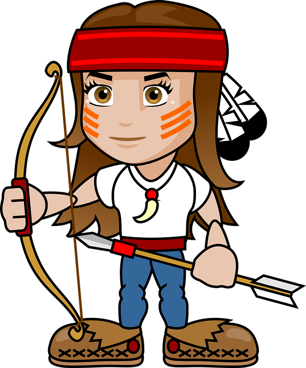 Bow And Arrow Cartoon 13, Buy Clip Art - 卡通 猎人 (598x720)