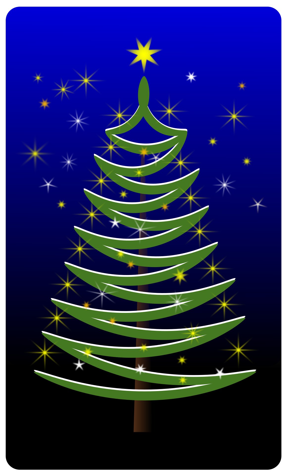 Pine Tree Clipart Stylised - Desenho Arvores Natal Estilizadas (1691x2400)