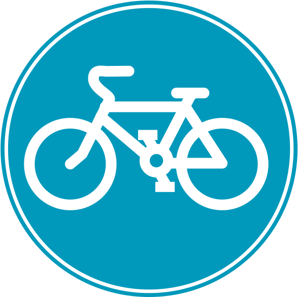 Bicycle Path Only - Bicycles Only Road Sign (610x600)