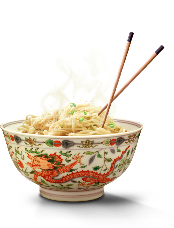 Noodle - Pair Of Bowls (wan) With Dragons Chasing Flaming Pearl (656x794)