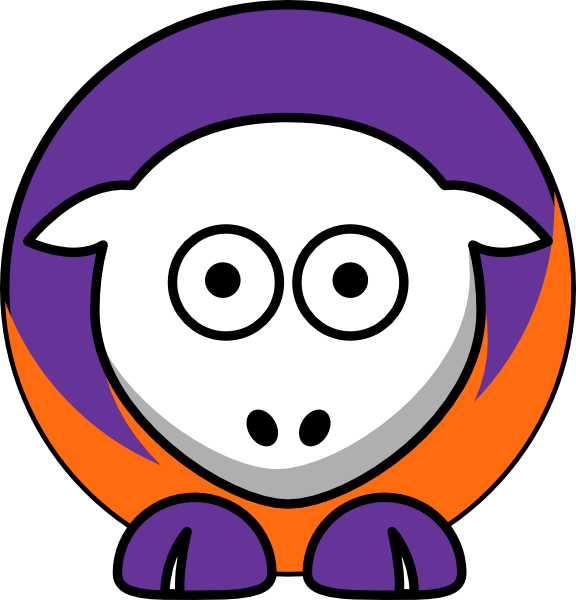 Sheep -evansville Aces - Detroit Lions Clipart (576x600)