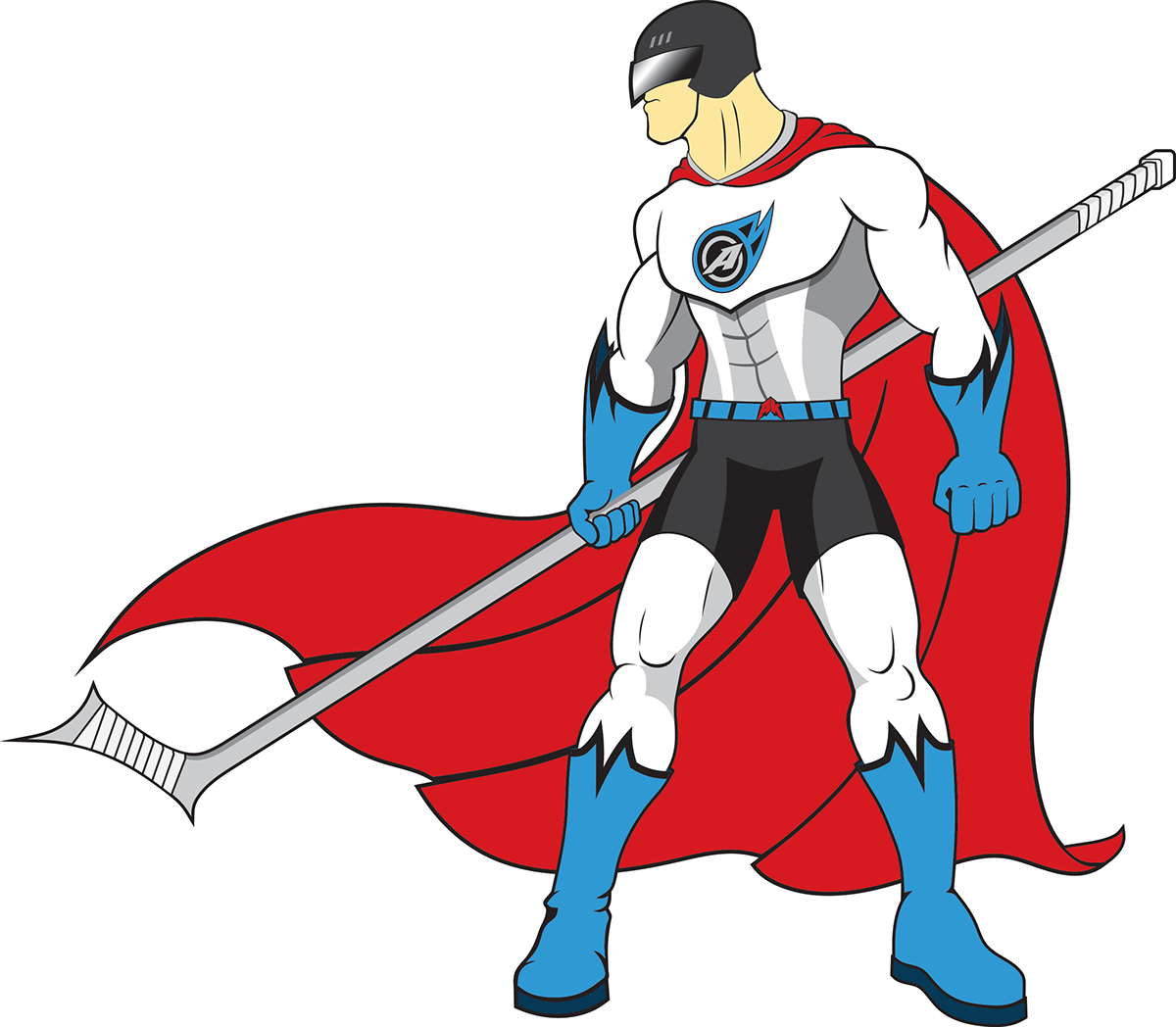 Alaska Aces Superhero Character To Be Used On Posters - Cartoon (1200x1048)