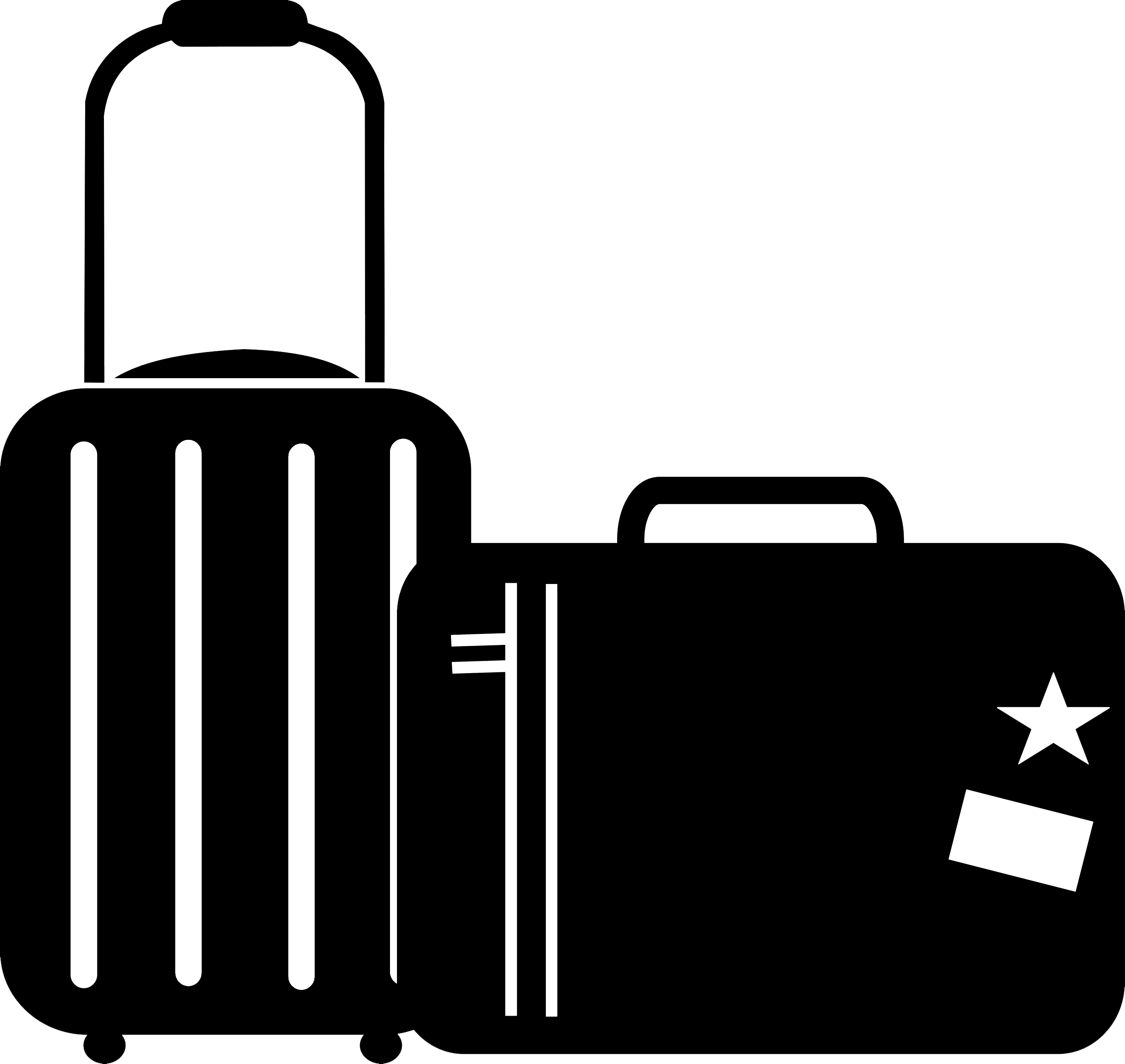 Travel Clipart Black And White - Black And White Travel Clip Art (2749x2600)