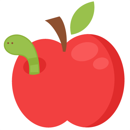 Worm In Apple Svg Cutting File For Scrapbooking Free - Apple With A Worm (432x432)
