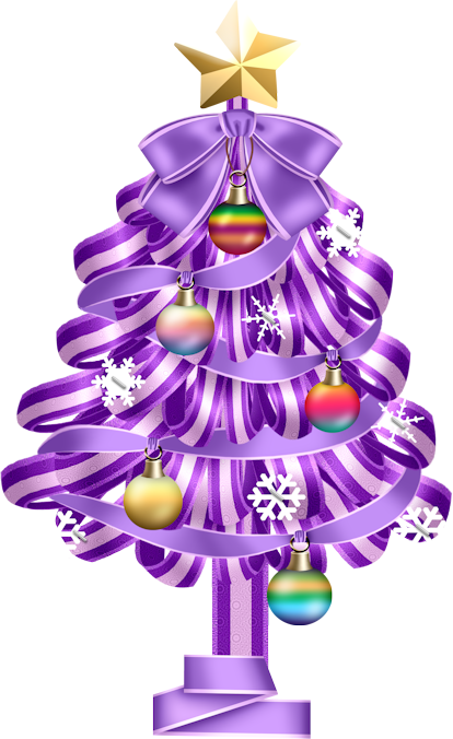 De Nuria D • Publicado En Gifs De Arboles De Navidad - Arbol De Navidad Lila (414x676)