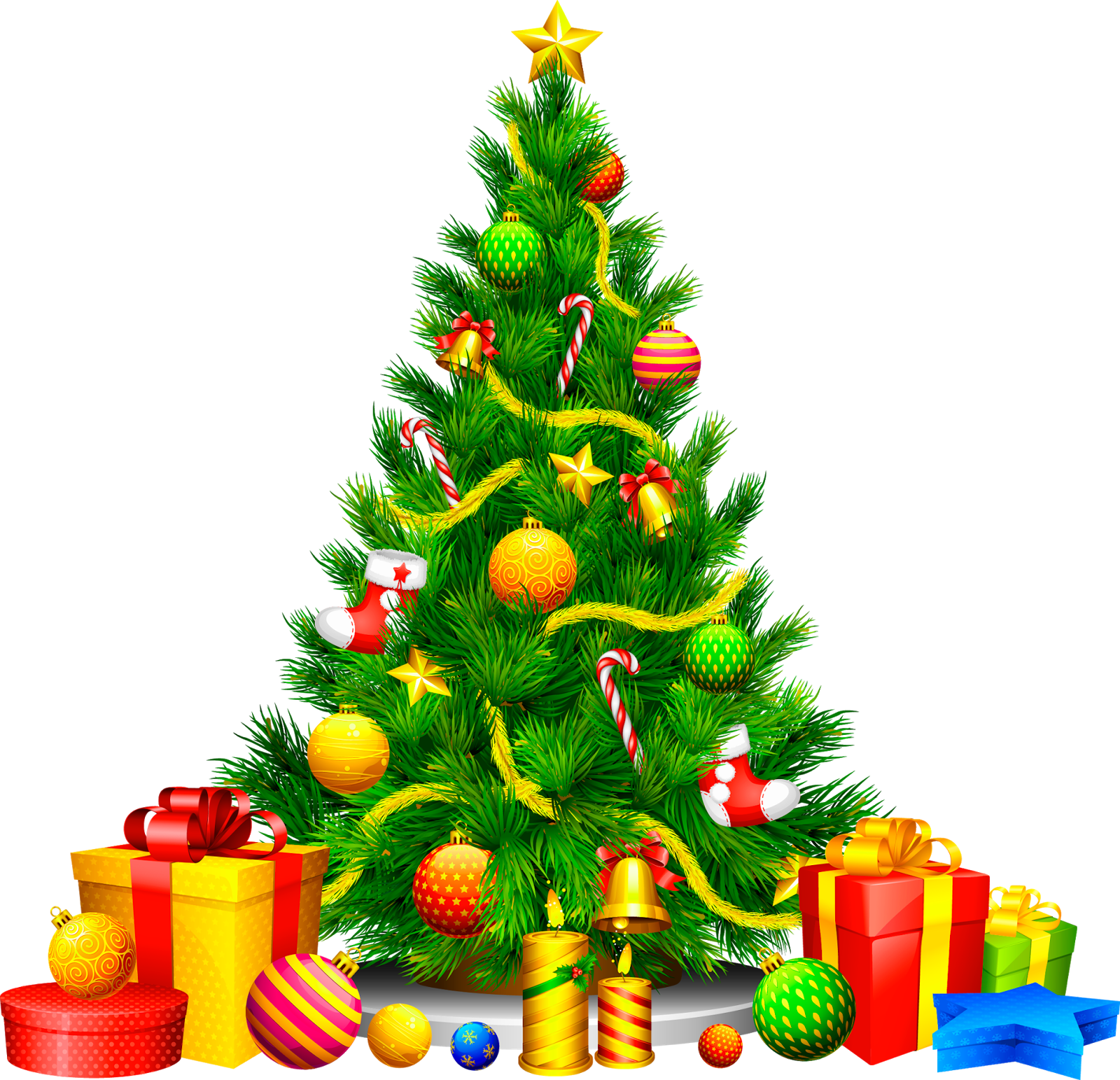 Merry Christmas Tree Png (1600x1543)