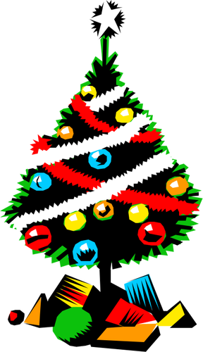 Árbol De Navidad Con Regalos - Christmas Tree Clipart (288x500)