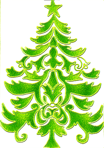 Free Diseos De Arboles De Navidad En Dorado Y Con Luz - Christmas Tree (426x605)