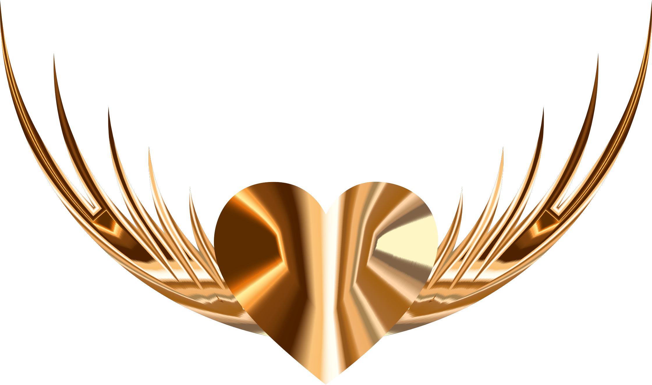 Flying Heart Clipart - Clip Art (2240x1324)