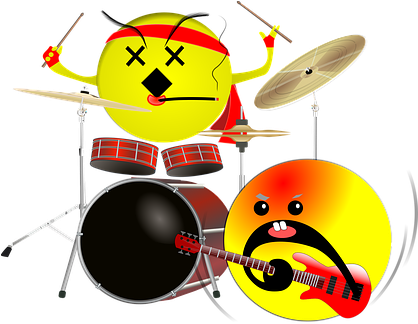 Rhythm Section Smilies Groove Music Rhythm - Groove (417x340)