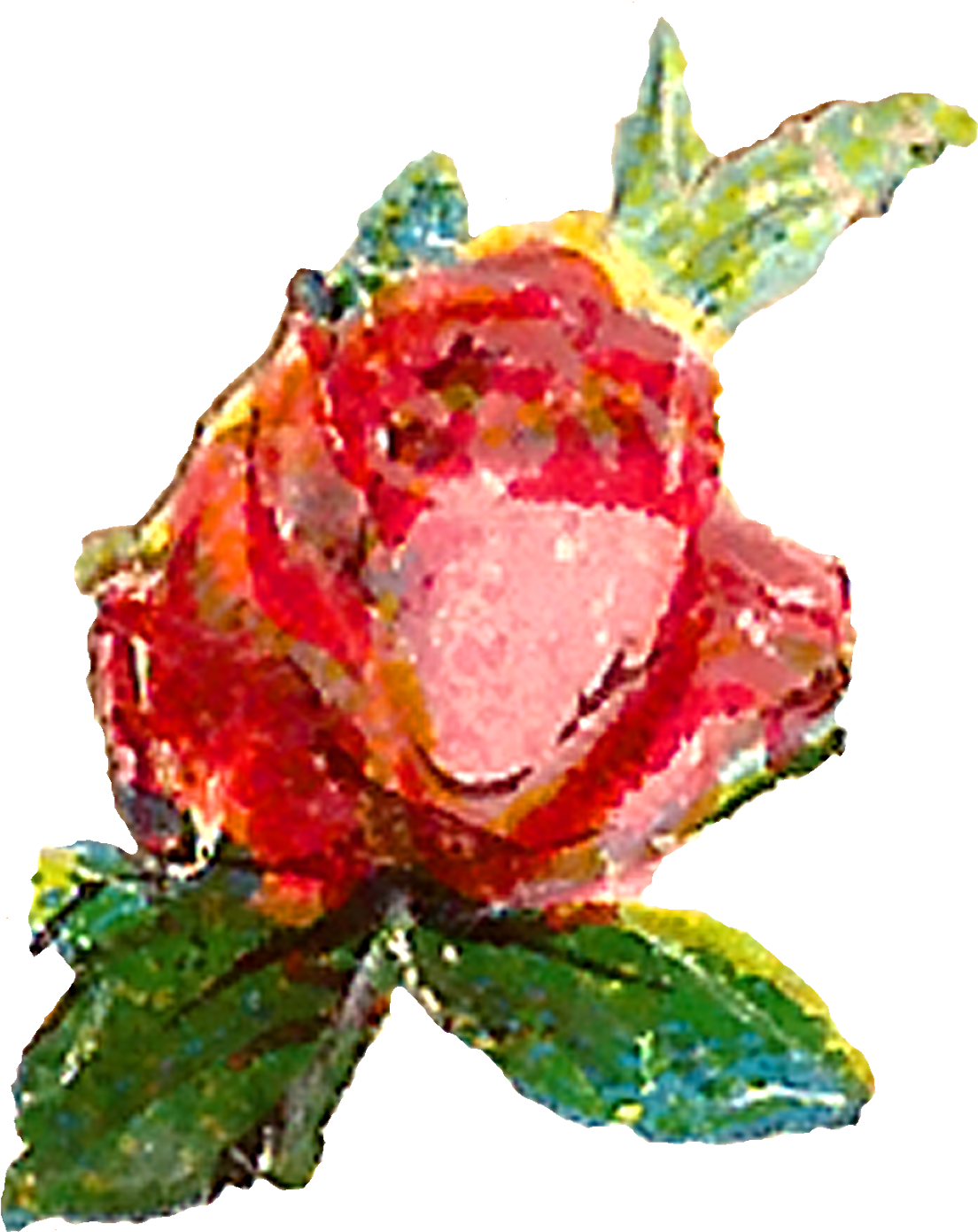 The First Pink Rose Clip Art Is Of A Single Flower - Music Download (1354x1600)