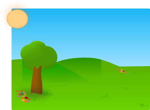 Trees Sky Grass 2 Clip Art - Grass And Sky Background Clipart (600x360)