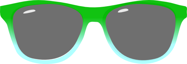 Two Toned Sunglasses Clip Art At Clker - Summer Sunglasses Clip Art (600x208)